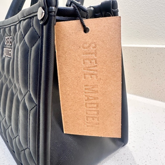 Steve Madden Black Quilted Satchel - Picture 4 of 7